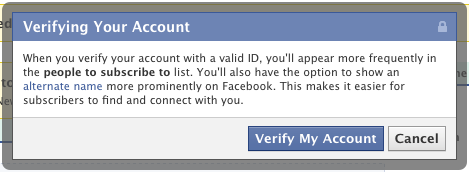 facebook-verificerede konti