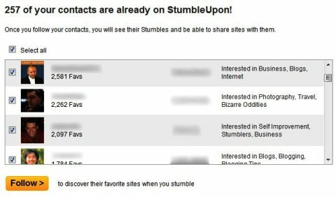 Kontakter på StumbleUpon