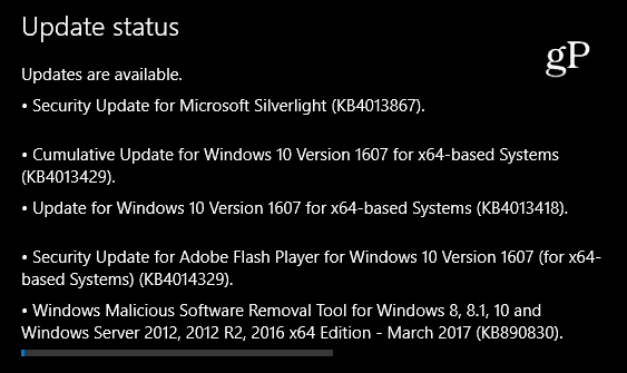 Kumulativ opdatering af Windows 10 KB4013429 tilgængelig nu