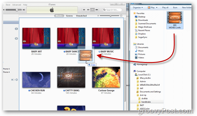 kopier film til itunes