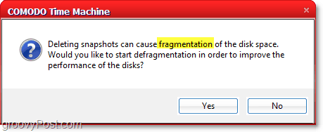 comodo tidsmaskine kan forårsage disk fragmentering