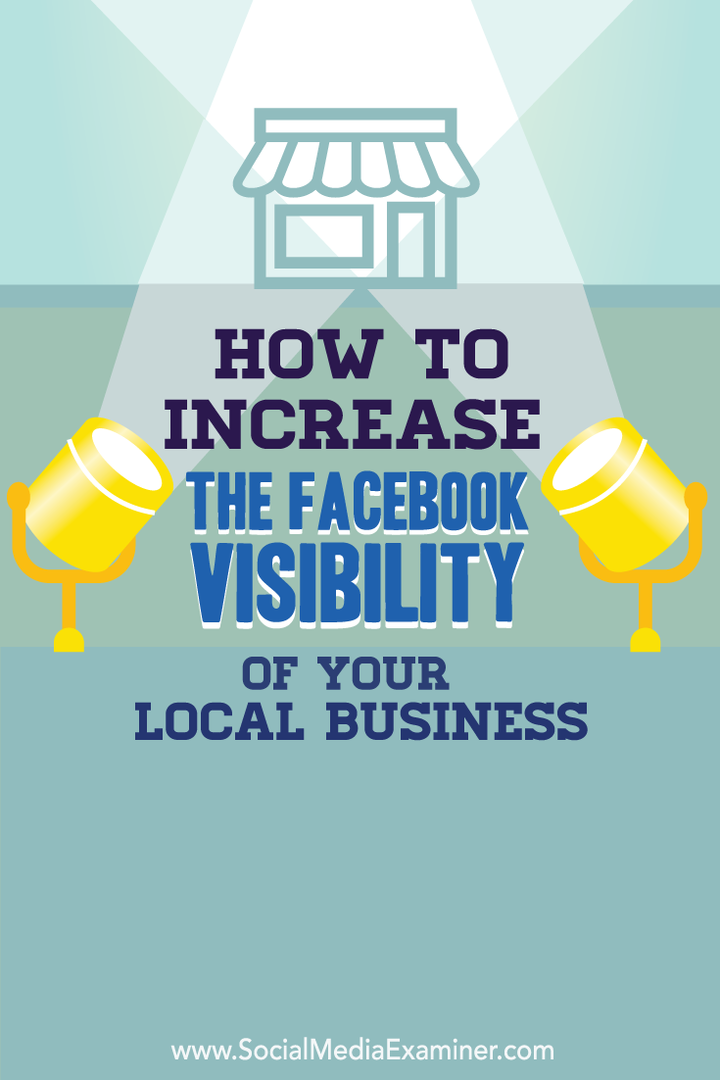 øge synligheden for din lokale virksomhed på facebook