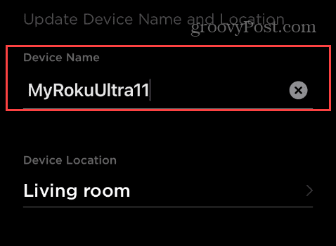Skift navnet på din Roku