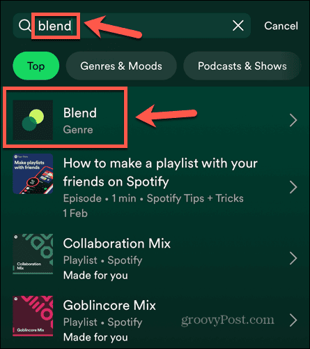 spotify blend genre