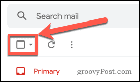 Gmail Vælg e-mail-knap
