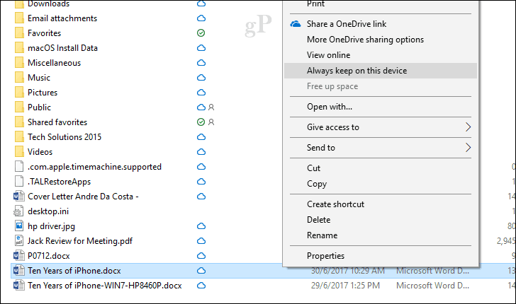 Sådan aktiveres og bruges OneDrive-filer on-demand i Windows 10