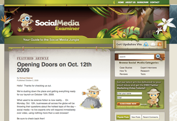 SocialMediaExaminer.com i oktober 2012.