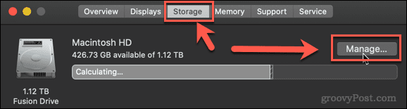 administrere storage mac