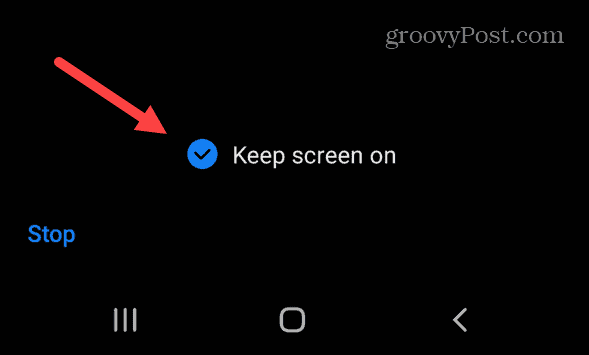 behold skærmen på Android