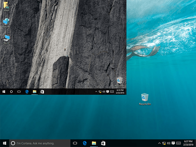 Stop Windows 10 Desktop-ikoner fra at ændre placering efter en skærmopdatering