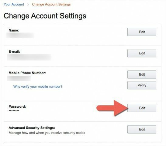 Sådan ændres din Amazon-adgangskode