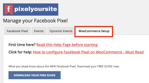 PixelYourSite-plugins WooCommerce-integration giver dig mulighed for at oprette e-handelsbegivenheder til din butik.