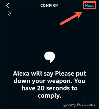 Alexa siger bekræfte