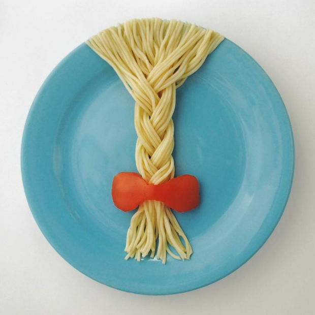 Hår vævning design fra pasta