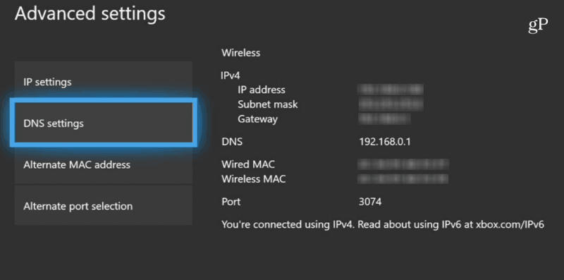 Xbox One DNS-indstillinger