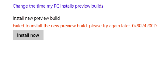 Windows 10 Build-fejlmeddelelse