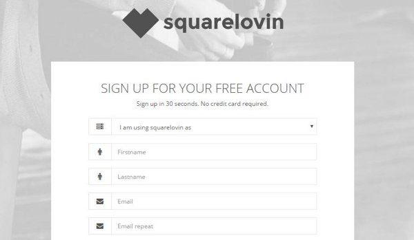 Tilmeld dig en gratis Squarelovin-konto.
