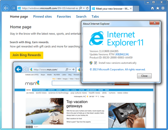 Internet Explorer 11 er nu tilgængelig til Windows 7
