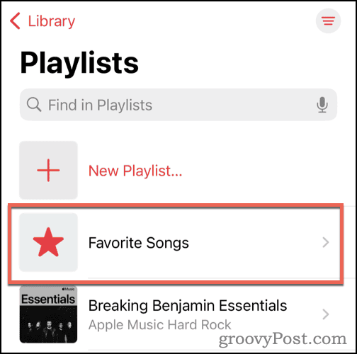 Apple Music Favorites Playliste