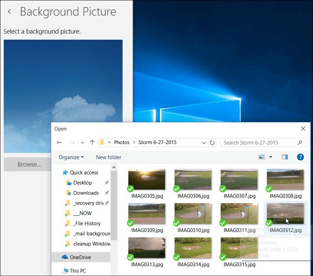 Skift Windows 10 Mail-baggrundsbillede, eller gør det tomt