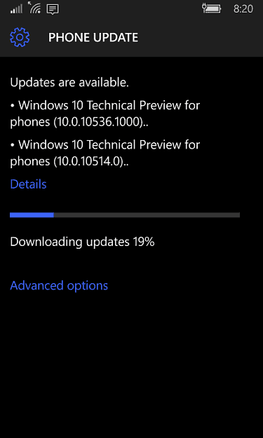Windows 10 telefonopdateringer