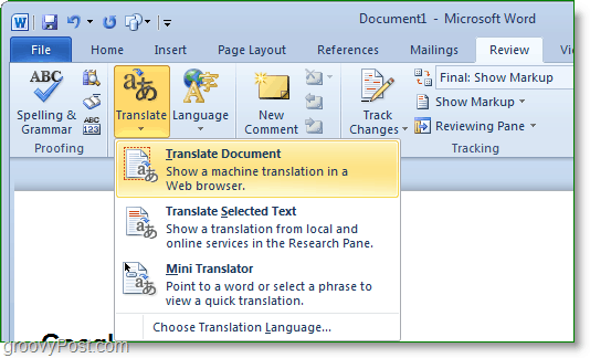 hvordan man oversætter et helt Microsoft Word-dokument til spansk eller et hvilket som helst andet sprog