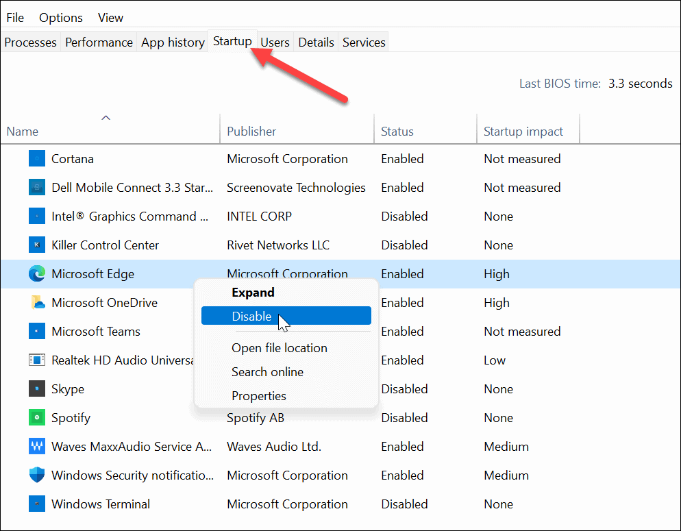 deaktiver opstartsapps Task Manager Windows 11