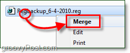 flet en registreringsdatabase fil for at gendanne den i Windows 7 og vista