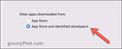Tillad app-downloads på en Mac