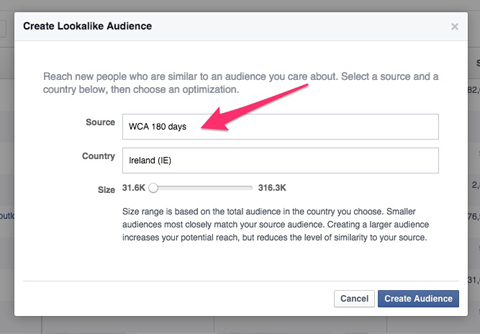 skabe Facebook lookalike publikum