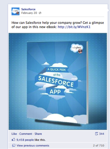 salesforce Facebook-annonce
