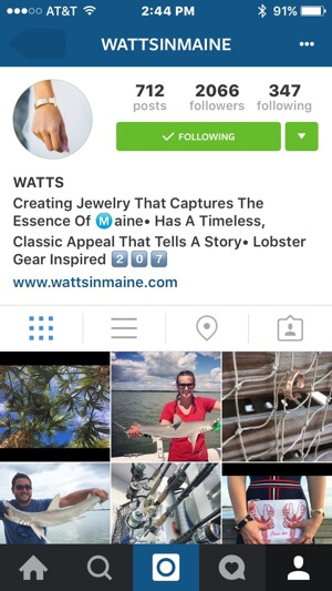instagram profil branding eksempel