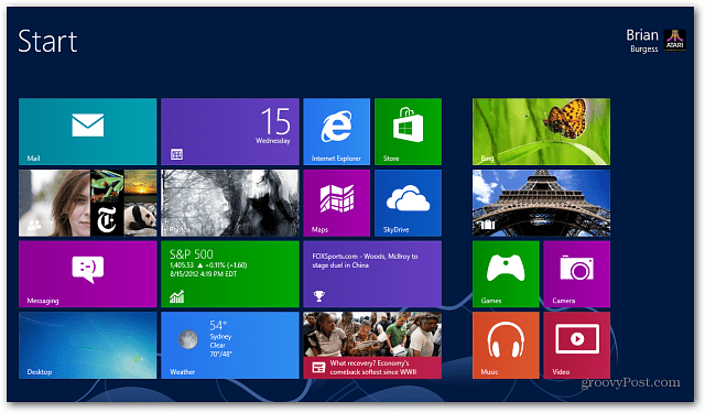Windows 8 Live Tiles Startskærm