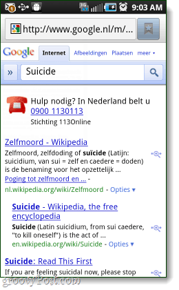 google selvmordshjælpelinje i Holland
