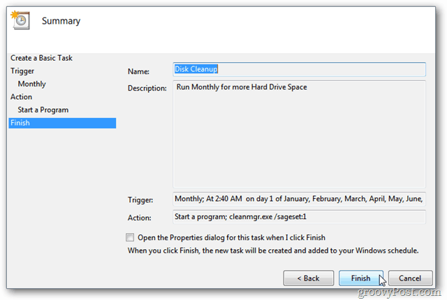 Gør Windows Run Disk Cleanup automatisk med opgaveplanlægning