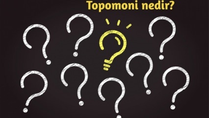 Hvad er topomoni, hvad undersøger det? Hvad er fordelene ved toponisk videnskab? 