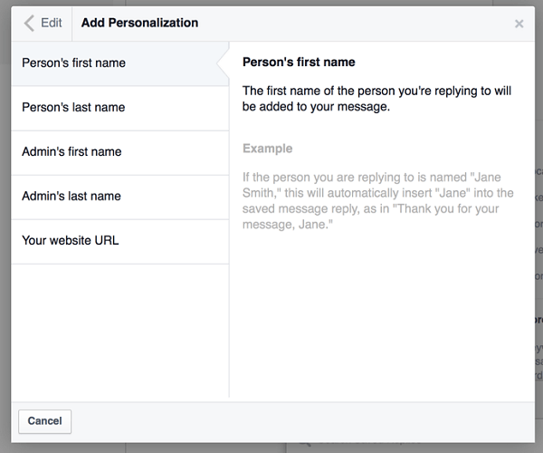 facebook tilføj personalisering