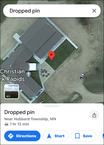 drop pin google maps mobil