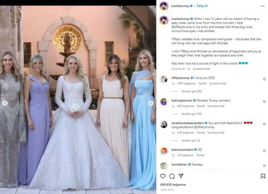 Ivanka Trumps halvsøster gifter sig