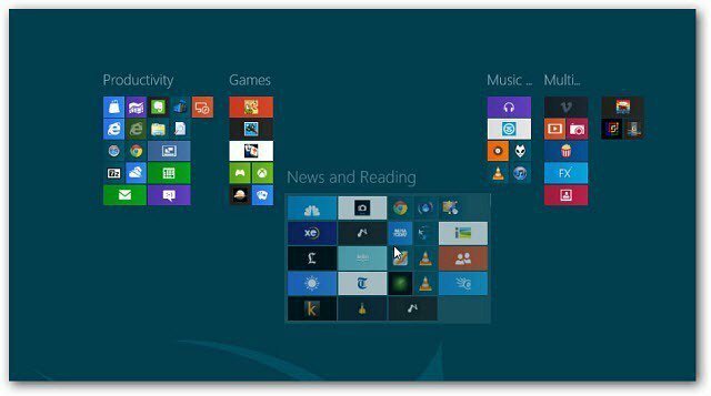 Windows 8: Opret flisegrupper på startskærmen