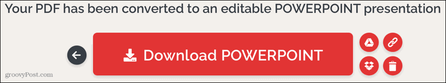 iLovePDF konverterede PDF til PowerPoint