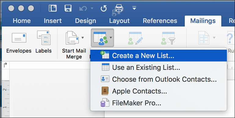 microsoft word for mac mail fusion