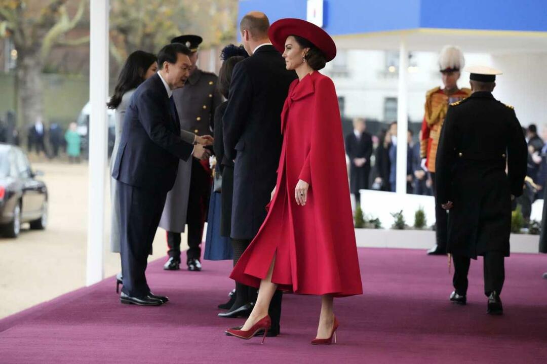 Kate Middleton rød kjole