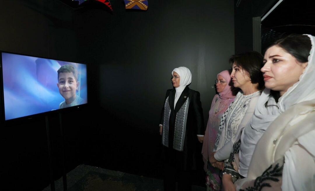 Førstedame Erdoğan delte udstillingen 'Gaza: Resisting Humanity'!