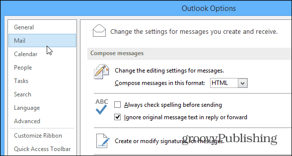 Outlook-indstillinger