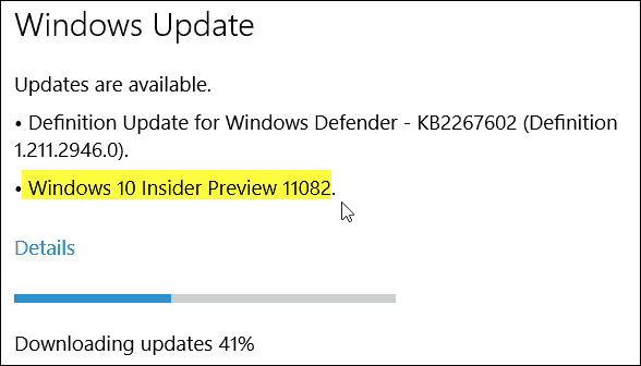 Windows 10 Insider Preview Build 11082 (Redstone) tilgængelig nu
