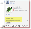 Google Picasa invitation af e-mail:: groovyPost.com