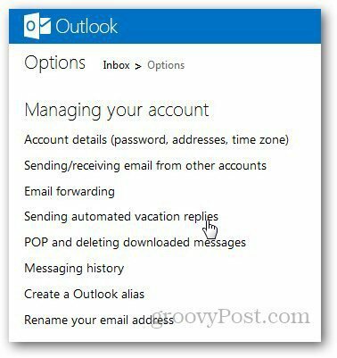 Outlook-feriemeddelelse 2