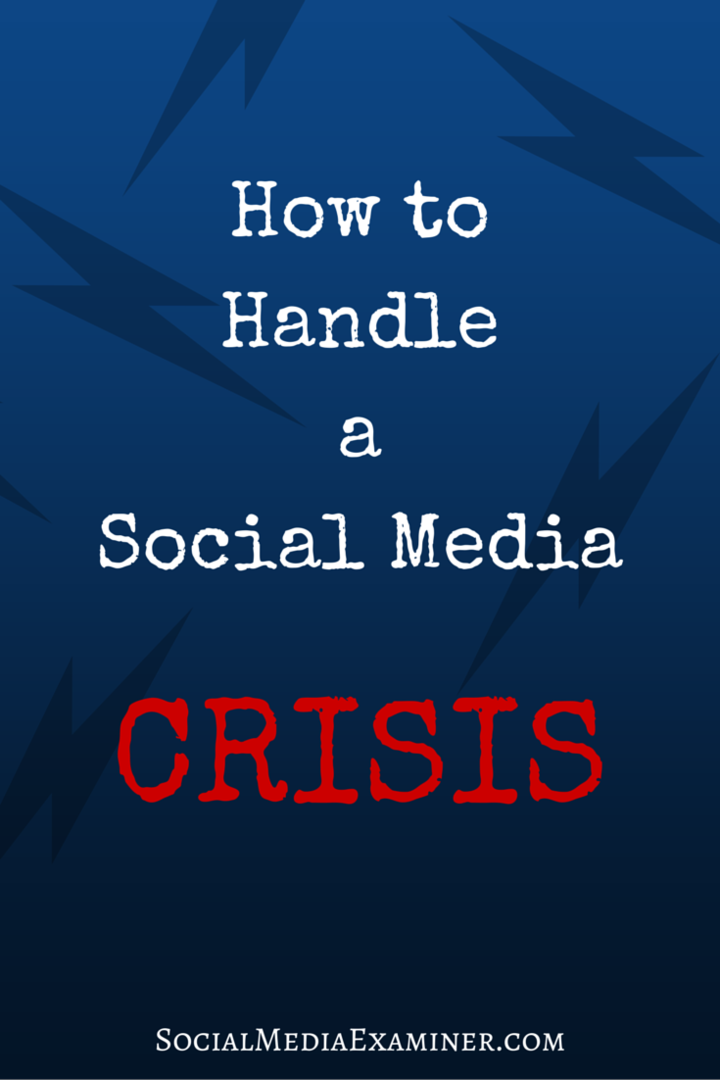 hvordan man håndterer en social mediekrise