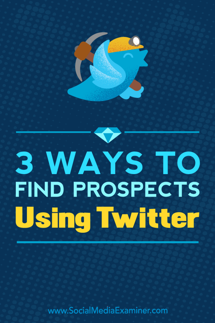 3 måder at finde udsigter på ved hjælp af Twitter af Andrew Pickering på Social Media Examiner.